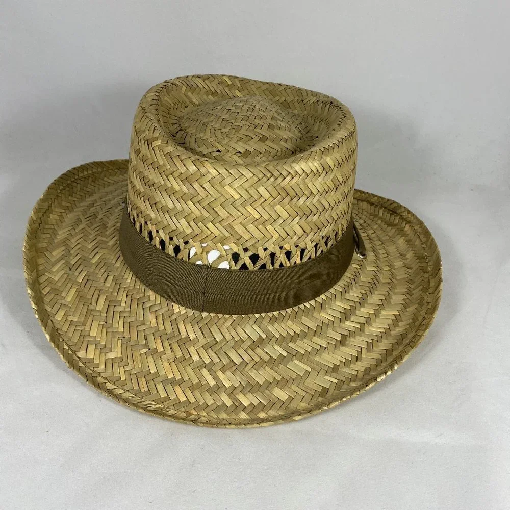 Dorfman Pacific Boater Style Straw Hat NWOT